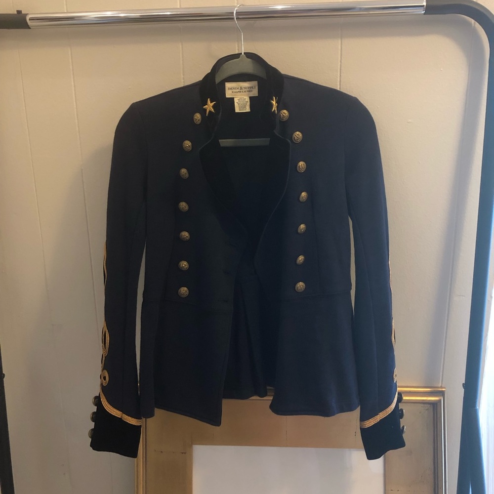 Military style knit blazer